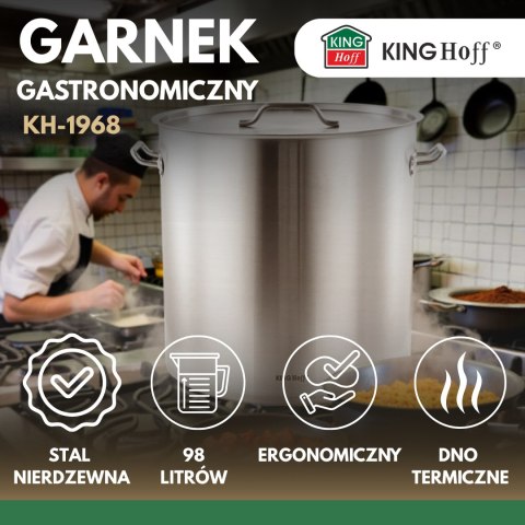Garnek gastronomiczny 50cm 98L stal nierdzewna KINGHOFF KH-1968