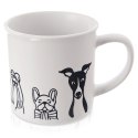 Kubek ceramiczny do kawy herbaty biały psy duży 500 ml ORION 129631