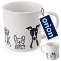 Kubek ceramiczny do kawy herbaty biały psy duży 500 ml ORION 129631