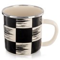 Kubek emaliowany do kawy herbaty SZACHOWNICA 400 ml ORION 112445