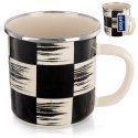 Kubek emaliowany do kawy herbaty SZACHOWNICA 400 ml ORION 112445