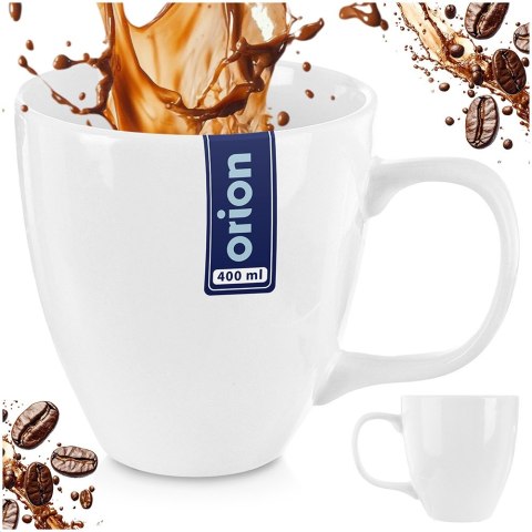 Kubek porcelanowy do kawy herbaty biały MONA 400 ml ORION 129613
