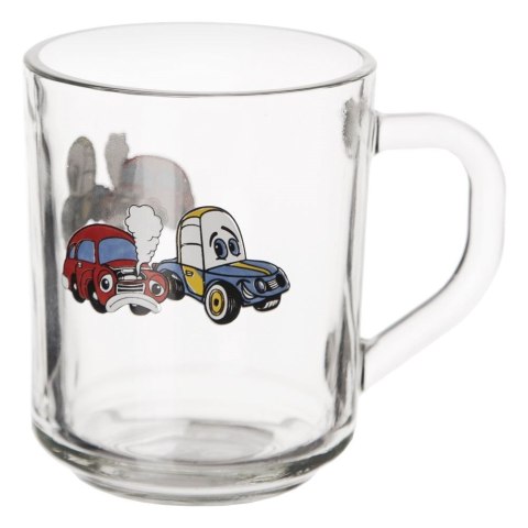 Kubek szklany z uchem do herbaty soku lemoniady kakao AUTO 230 ml ORION 129459