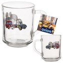 Kubek szklany z uchem do herbaty soku lemoniady kakao AUTO 230 ml ORION 129459