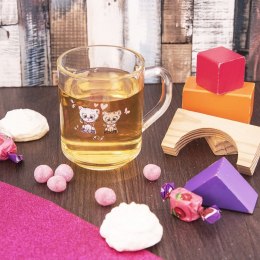 Kubek szklany z uchem do herbaty soku lemoniady kakao KOTEK 230 ml ORION 129460