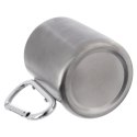 Kubek turystyczny metalowy stalowy z karabińczykiem survival 350 ml ORION 112441