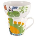 Kubek z miseczką do zupy dla dziecka dzieci porcelanowy dinozaur 2 ele. ORION 129642