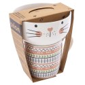 Kubek z miseczką do zupy dla dziecka dzieci porcelanowy kot 2 ele. ORION 129643