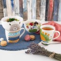 Kubek z miseczką do zupy dla dziecka dzieci porcelanowy lama 2 ele. ORION 129644