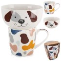 Kubek z miseczką do zupy dla dziecka dzieci porcelanowy pies 2 ele. ORION 129645