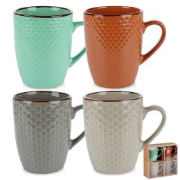 Kubki ceramiczne do kawy herbaty 400 ml zestaw kubków 4 sztuki VILDE 139672