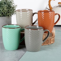 Kubki ceramiczne do kawy herbaty 400 ml zestaw kubków 4 sztuki VILDE 139672