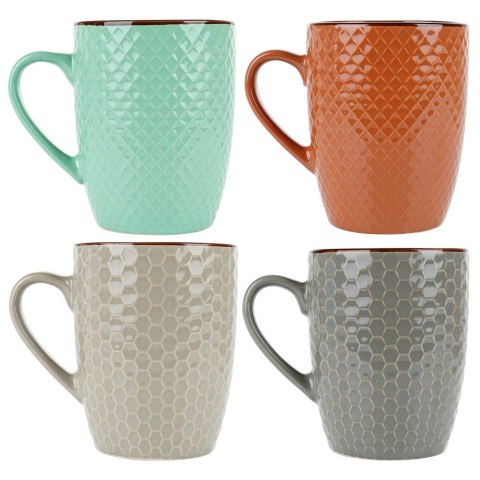 Kubki ceramiczne do kawy herbaty 400 ml zestaw kubków 4 sztuki VILDE 139672