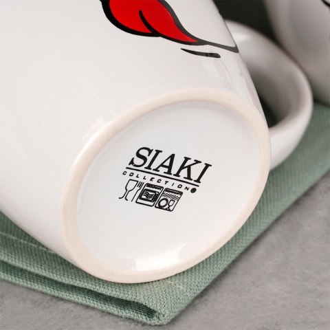 Kubki ceramiczne do kawy herbaty buźki 350 ml zestaw kubków 6 sztuk VILDE 139699