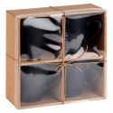Kubki ceramiczne do kawy herbaty czarne 400 ml zestaw kubków 4 sztuki VILDE 139673
