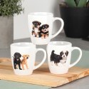 Kubki ceramiczne do kawy herbaty psy 220 ml zestaw kubków 3 sztuki EXCELLENT HOUSEWARE 139700