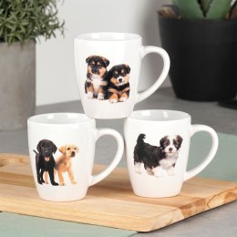 Kubki ceramiczne do kawy herbaty psy 220 ml zestaw kubków 3 sztuki EXCELLENT HOUSEWARE 139700