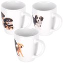 Kubki ceramiczne do kawy herbaty psy 220 ml zestaw kubków 3 sztuki EXCELLENT HOUSEWARE 139700