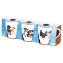 Kubki ceramiczne do kawy herbaty psy 220 ml zestaw kubków 3 sztuki EXCELLENT HOUSEWARE 139700