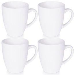 Kubki porcelanowe do kawy herbaty białe 220 ml zestaw kubków 4 sztuki EXCELLENT HOUSEWARE 139359