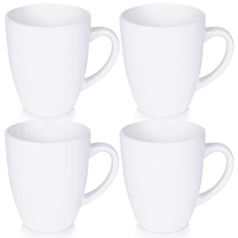 Kubki porcelanowe do kawy herbaty białe 220 ml zestaw kubków 4 sztuki EXCELLENT HOUSEWARE 139359