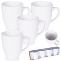 Kubki porcelanowe do kawy herbaty białe 220 ml zestaw kubków 4 sztuki EXCELLENT HOUSEWARE 139359
