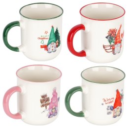 Kubki porcelanowe do kawy herbaty świąteczne 200 ml zestaw kubków 4 sztuki SIAKI COLLECTION 139702