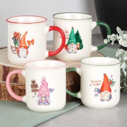 Kubki porcelanowe do kawy herbaty świąteczne 200 ml zestaw kubków 4 sztuki SIAKI COLLECTION 139702