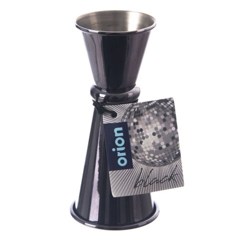 Miarka barmańska stalowa dwustronna barowa do drinków czarna 20/40 ml ORION 120553