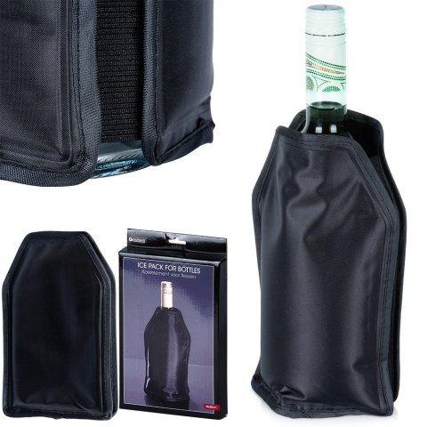Pokrowiec chłodzący na wino butelkę wina do butelek cooler czarny 22 cm EXCELLENT HOUSEWARE 124504