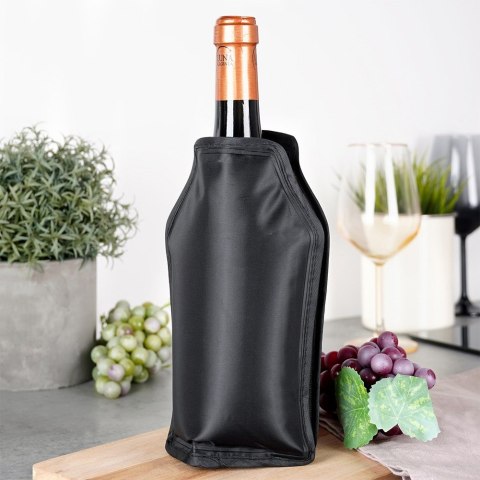 Pokrowiec chłodzący na wino butelkę wina do butelek cooler czarny 22 cm EXCELLENT HOUSEWARE 124504