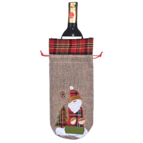 Pokrowiec świąteczny na wino butelkę wina butelki do butelek HOME STYLING COLLECTION 839006