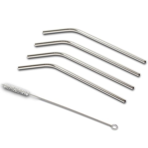 Słomki do picia napojów drinków z czyścikiem metalowe rurki 5 szt ACER NAVA 10-111-109