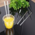 Słomki szklane do picia napojów drinków z czyścikiem rurki 4 szt ALPINA 259279