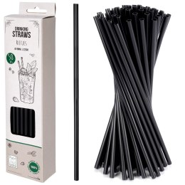 Słomki wielorazowe do picia napojów drinków proste czarne 50 SZTUK VILDE 259657