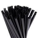 Słomki wielorazowe do picia napojów drinków proste czarne 50 SZTUK VILDE 259657