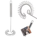 Trzepaczka do ubijania jajek piany ciast ubijaczka STAL spiralna 26cm ORION 141046