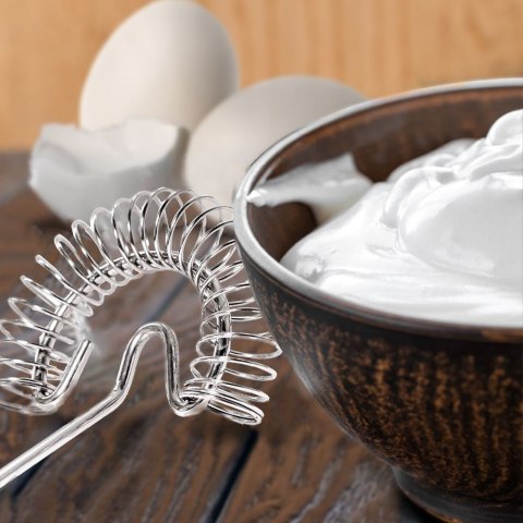 Trzepaczka do ubijania jajek piany ubijaczka stalowa spiralna 26 cm ORION 141044