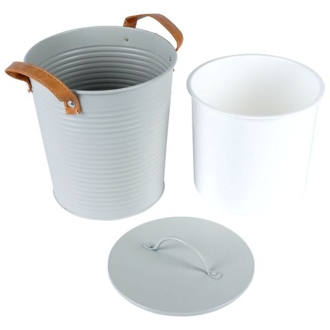 Wiaderko do lodu na lód metalowe szare cooler 3,3L HOME STYLING COLLECTION 259293