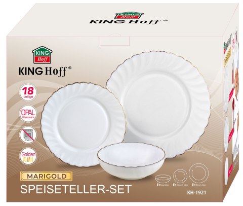 Zastawa stołowa Serwis Komplet talerzy 18 ele. na 6 osób KINGHOFF KH-1921