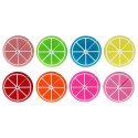 Znaczniki na szklanki kieliszki silikonowe owoce 8 SZT do szklanek EXCELLENT HOUSEWARE 259400