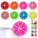 Znaczniki na szklanki kieliszki silikonowe owoce 8 SZT do szklanek EXCELLENT HOUSEWARE 259400