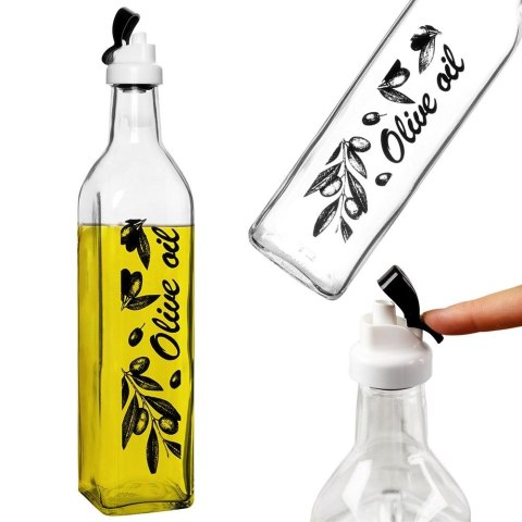 Butelka na oliwę ocet przyprawy szklana pojemnik z dozownikiem 500 ml VILDE 259166