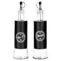 Butelki na oliwę i ocet do oliwy octu szklane czarne 300ml 2 szt VILDE 229128