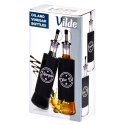 Butelki na oliwę i ocet do oliwy octu szklane czarne 300ml 2 szt VILDE 229128