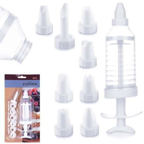 Dekorator do ciast ciasta ciastek maszynka 9 elementów LA CUCINA 141719