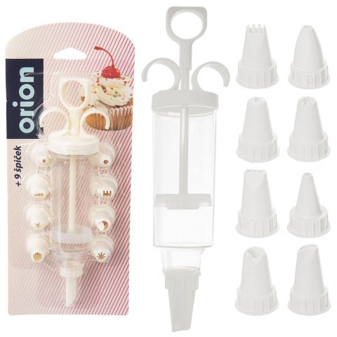 Dekorator do ciasta ciastek ciast maszynka maszyna strzykawka 10 ele ORION 142259