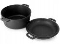 Garnek żeliwny 2w1, 4.5L, 26cm, KRISBERG KS-7702