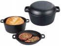 Garnek żeliwny 2w1, 4.5L, 26cm, KRISBERG KS-7702