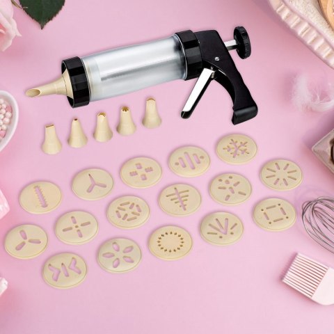 Maszynka dekorator do ciastek ciasteczek maszyna 23 elementy MISTY NAVA 10-111-103